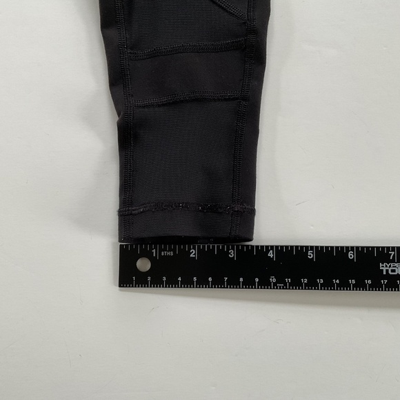 Lululemon Wunder Under Tech Mesh Banded High-Rise Leggings Sz 4 Black Yoga Gym - Picture 7 of 8